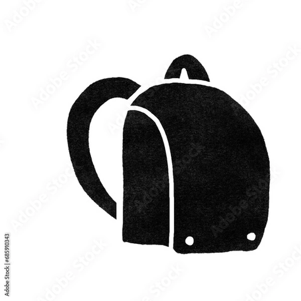 Obraz 黒いランドセルのスタンプ