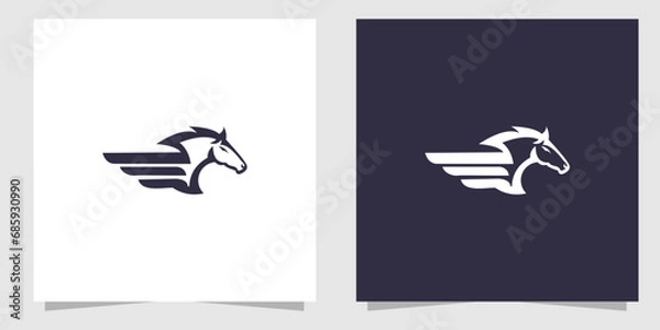 Fototapeta horse logo design vector
