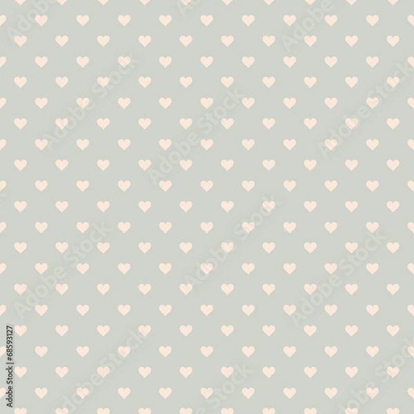 Fototapeta Romantic seamless pattern with hearts. Beautiful  vector