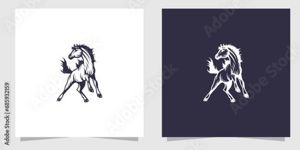 Obraz horse logo design vector