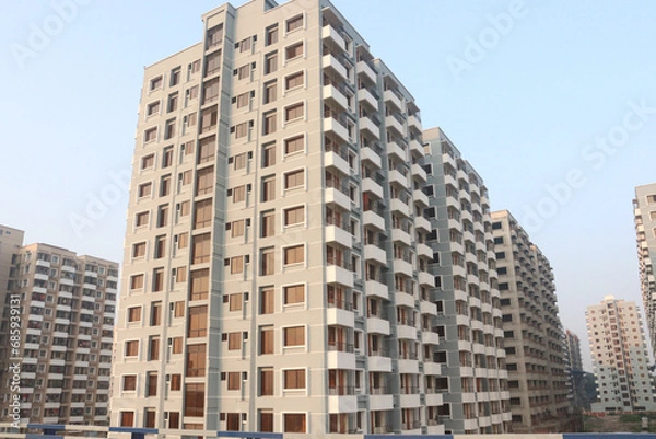 Fototapeta apartment building on dhaka city
