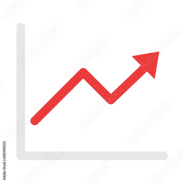 Fototapeta マーケティング、グラフを表すカラースタイルのアイコン