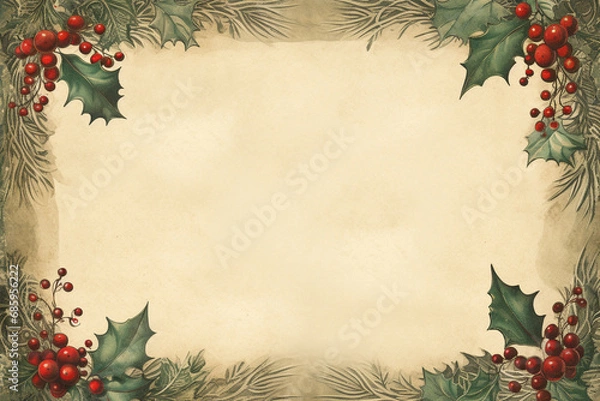 Obraz christmas background with holly