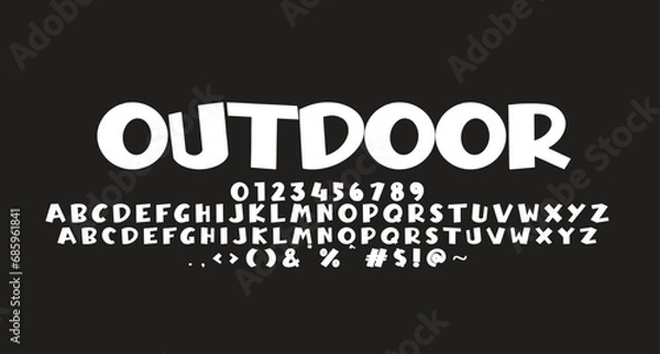 Fototapeta outdoor comic font Best Alphabet Alphabet Brush Script Logotype Font lettering handwritten