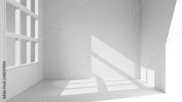 Obraz white interior design , 3d render