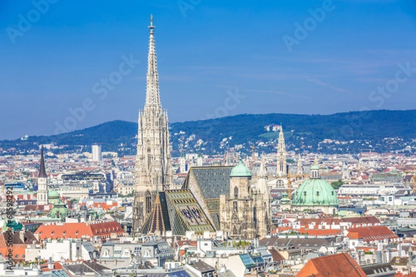 Fototapeta Centrum miasta Wiedeńskiego i Stephansdom