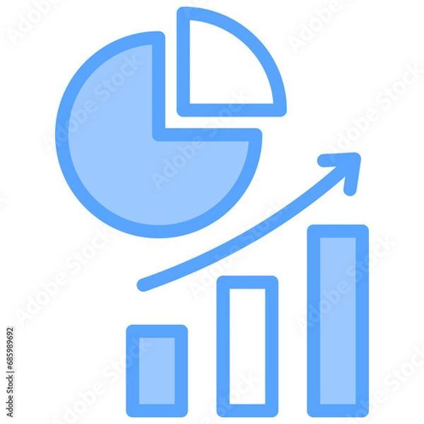 Fototapeta Market Blue Icon