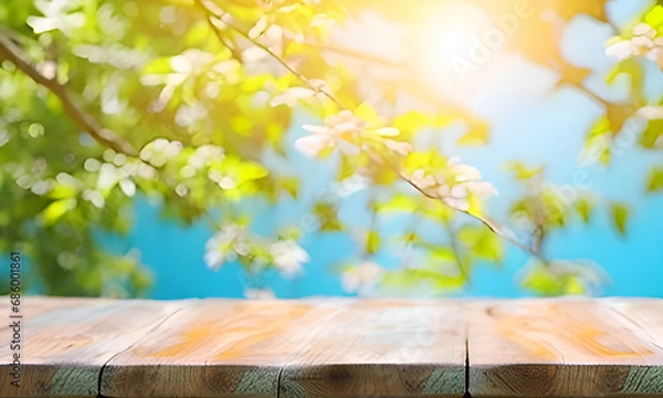 Obraz background with table and flowers