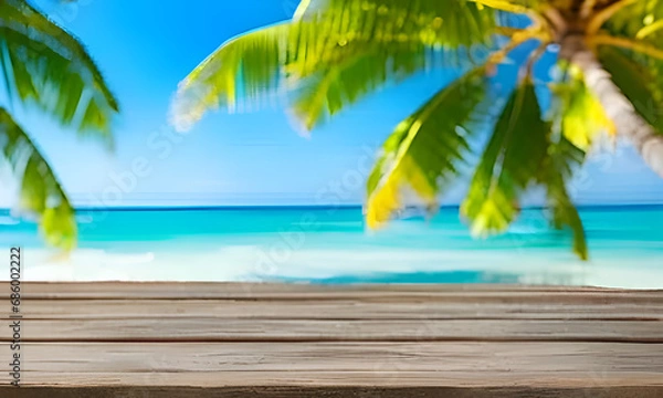 Obraz beach with palm tree 