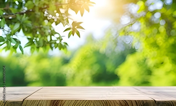 Obraz wooden table in beach