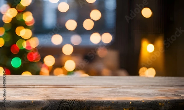 Obraz christmas light  and blur background 