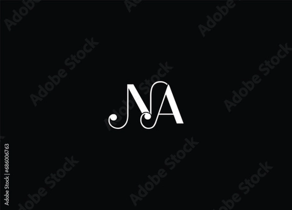 Obraz NA Letetr logo design and initial logo