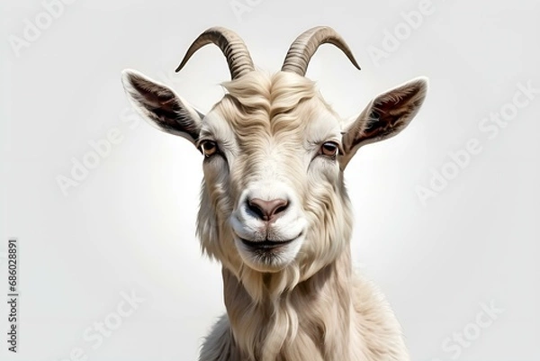 Obraz frunt on goat,portrait of a goat with png