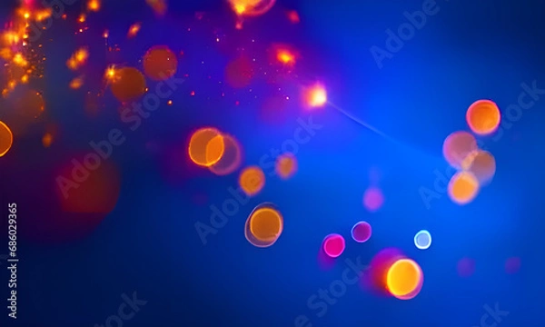 Obraz background with bubbles on blue