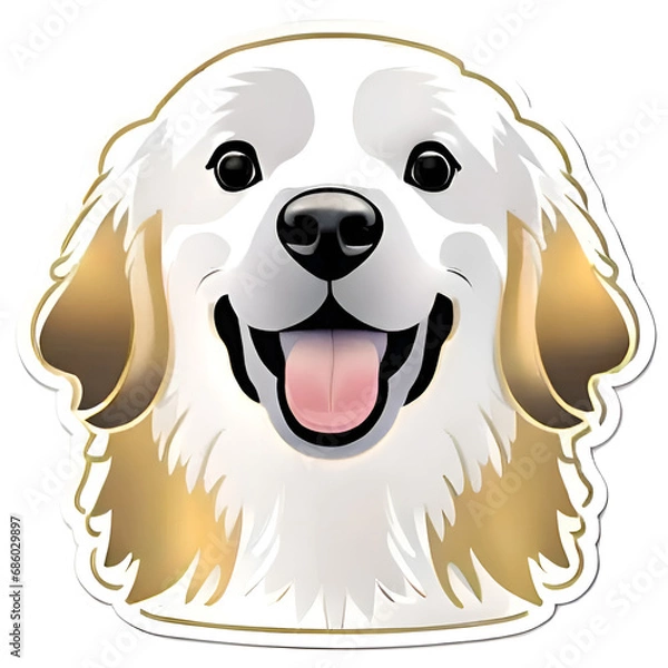 Obraz illustration of a cartoon dog with logo,art,design