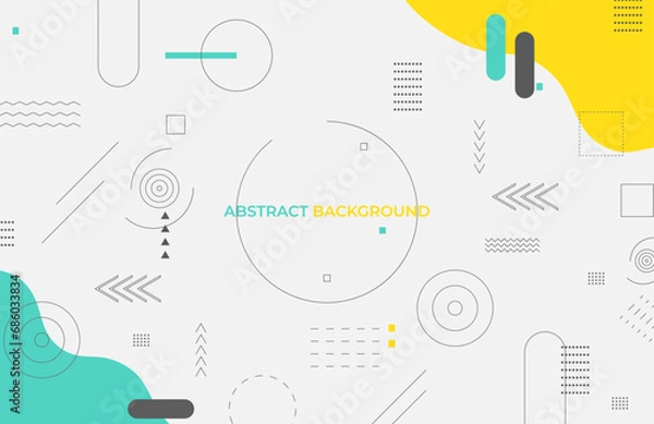 Fototapeta Flat abstract background with geometric shapes