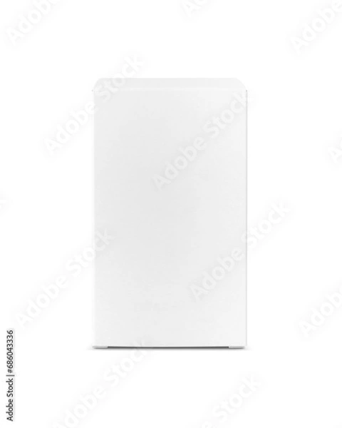 Fototapeta Blank white cardboard paper box for products design mock-up