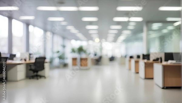 Fototapeta a blur background of office. Generative AI