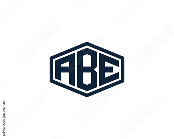 Fototapeta ABE logo design vector template