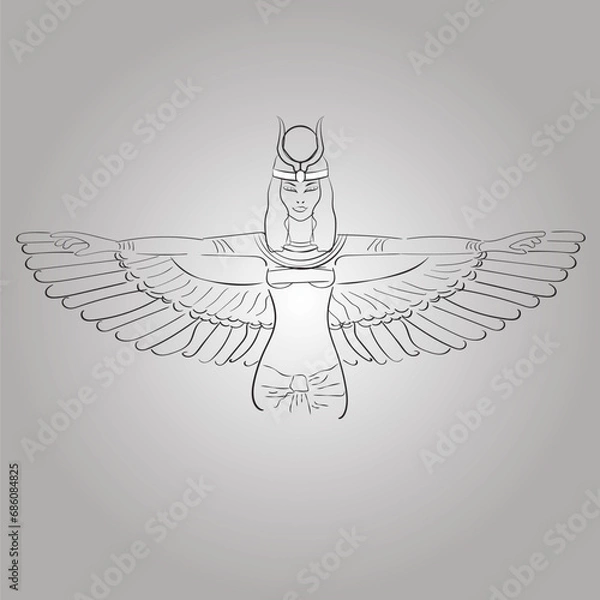 Obraz Ancient Egyptian Goddess Isis