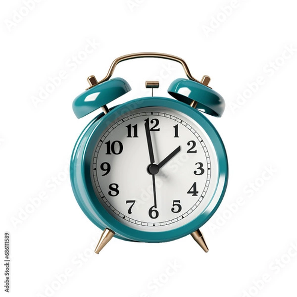 Fototapeta 3d Alarm Clock isolated on transparent background