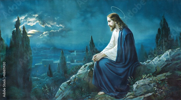 Fototapeta Modlitwa Jezusa w ogrodzie Getsemane.