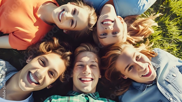 Fototapeta group of friends. Generative AI