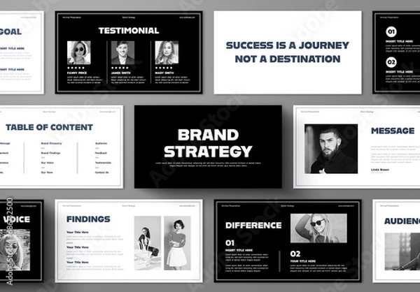 Fototapeta Brand Strategy Presentation Template