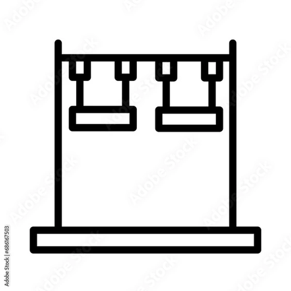 Obraz Park Playground Swing Outline Icon