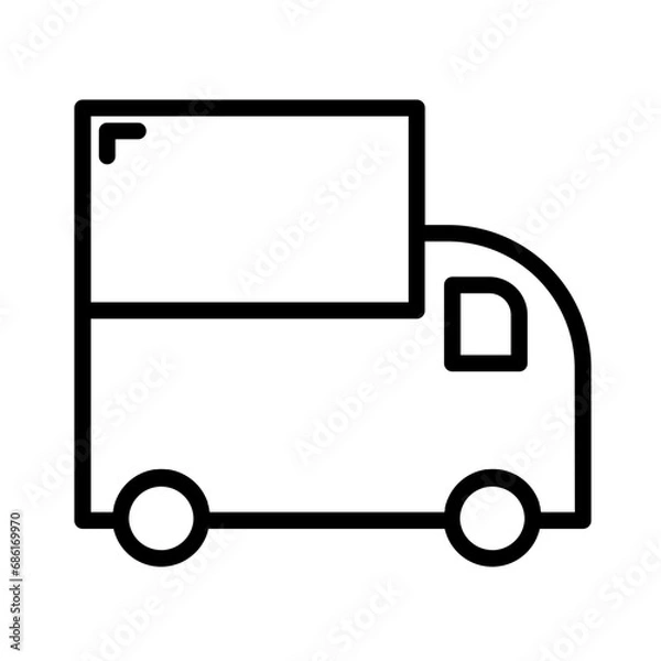 Obraz Box Car City Outline Icon