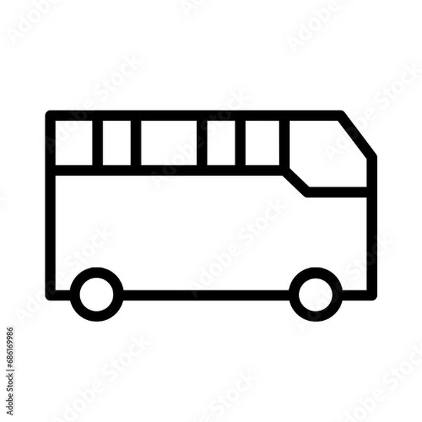 Obraz Building Bus City Outline Icon