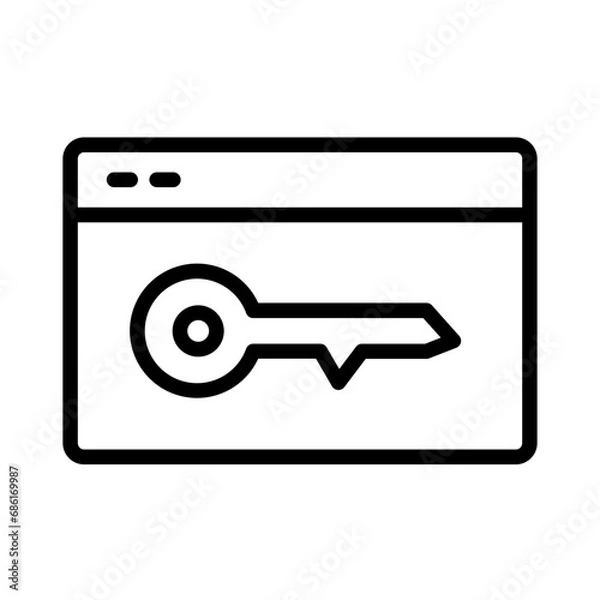 Obraz Browser Key Room Outline Icon