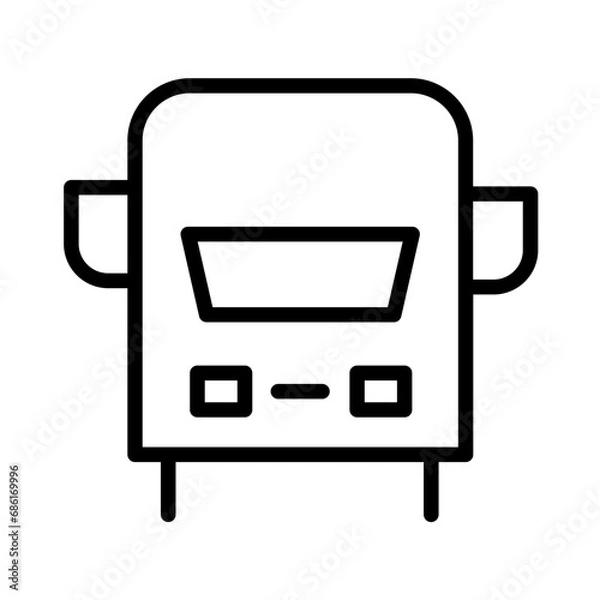 Obraz Building Bus City Outline Icon