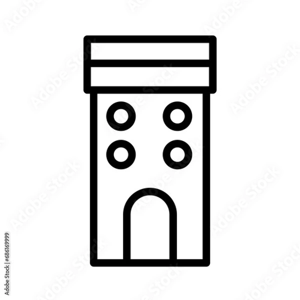 Obraz Chart City Building Outline Icon
