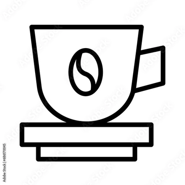 Obraz Drink Hot Break Outline Icon