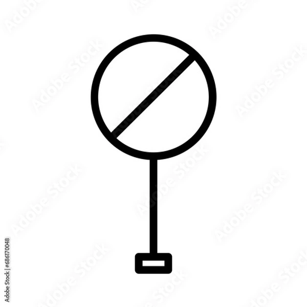 Obraz Not Sign Stop Outline Icon