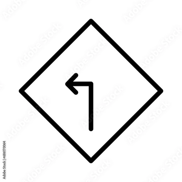 Obraz Road Sign Urban Outline Icon
