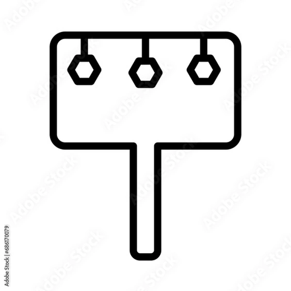 Obraz Ad Business Poster Outline Icon