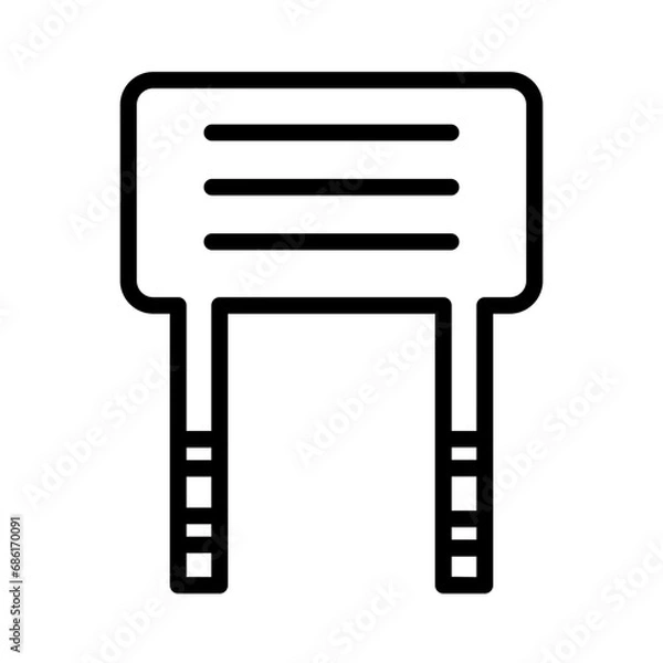 Obraz Ad Business Poster Outline Icon