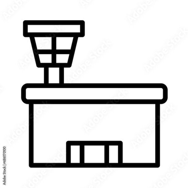 Obraz Airport Flight Travel Outline Icon