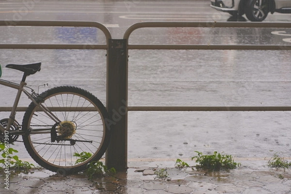 Obraz 비오는날 거리