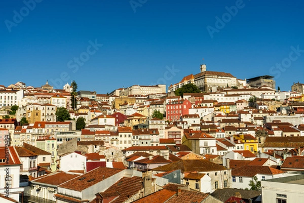 Obraz View at the town from above, Coimbra