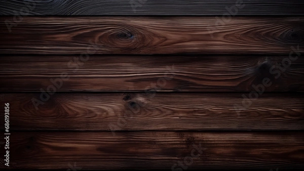 Fototapeta Close-up photo of dark wood with textured surface