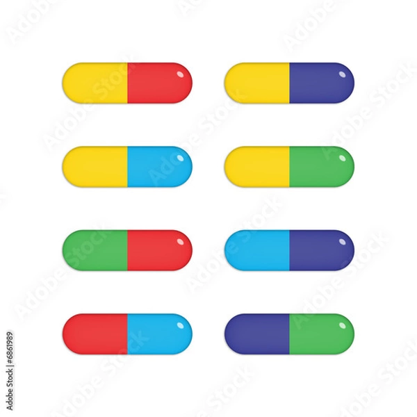 Fototapeta Eight capsules