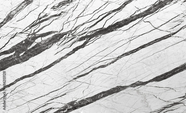 Obraz Black and white marble texture abstract background pattern