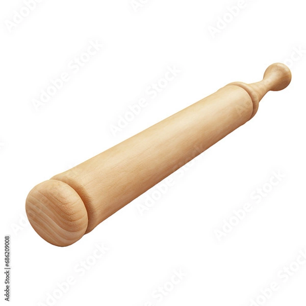 Obraz A rolling pin isolated on transparent background