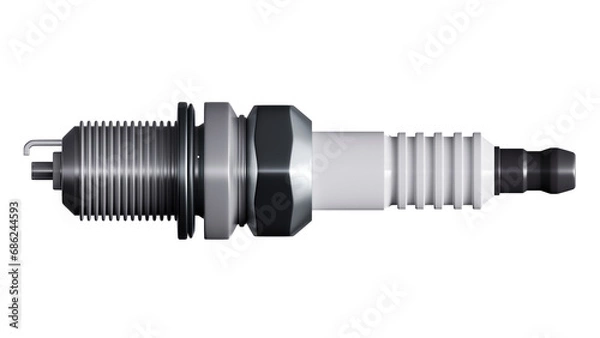Fototapeta Close Up Of Spark Plug For The Engine Of The Car. Ignition System Concept. Ceramic Spark For Internal Combustion Engine. Air-Fuel Mixture Ignition In The Combustion Chamber.