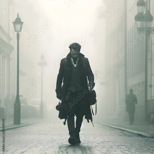 Obraz man in the city