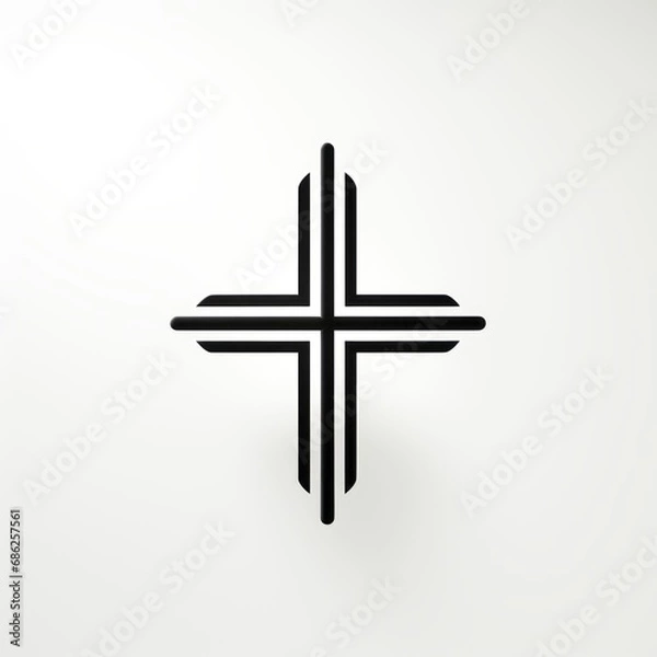 Fototapeta minimalistic logo in the shape of a cross