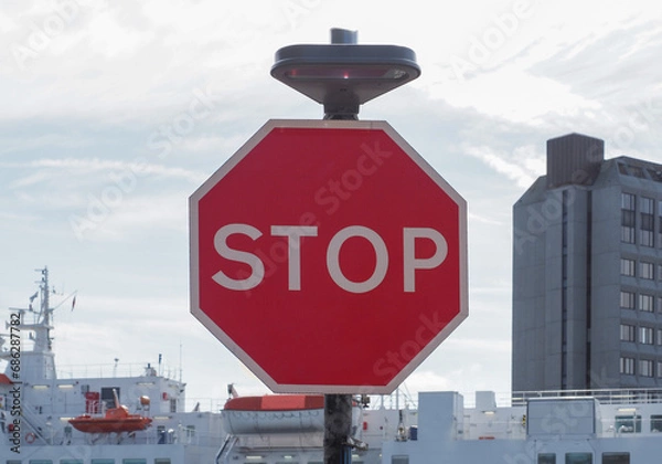 Obraz red stop sign